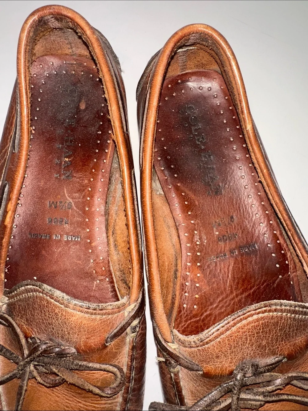 Cole Haan Men's Brown Leather Moccasin Driving Loafers